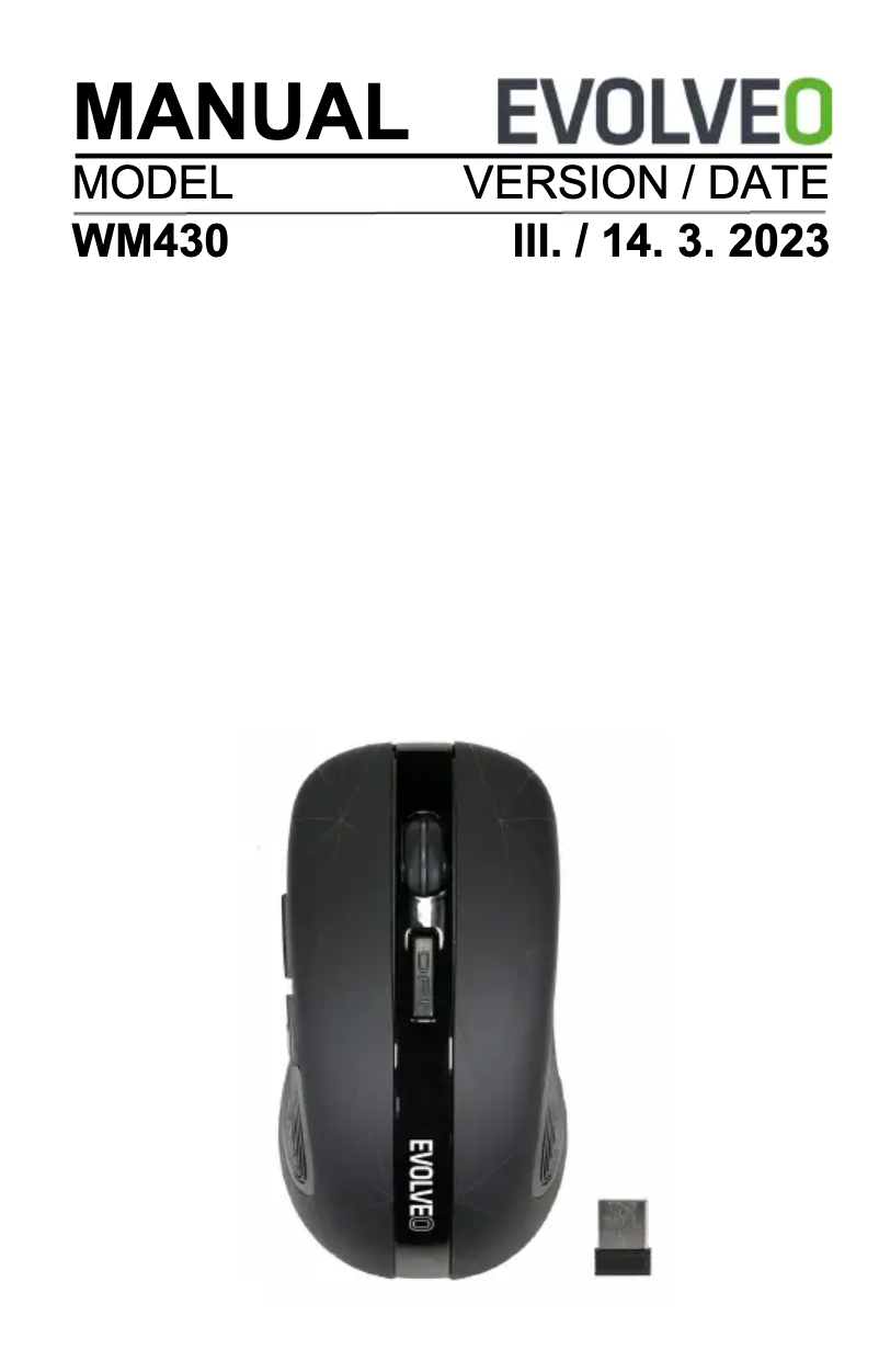 Imagen de la primera página del manual del dispositivo WM430