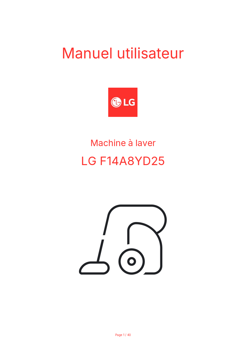 Page n°1 - Manuel utilisateur LG F14A8YD25