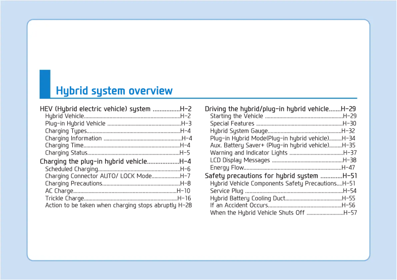 Página 1 del manual Manual de usuario Hyundai IONIQ Hybrid (2016)