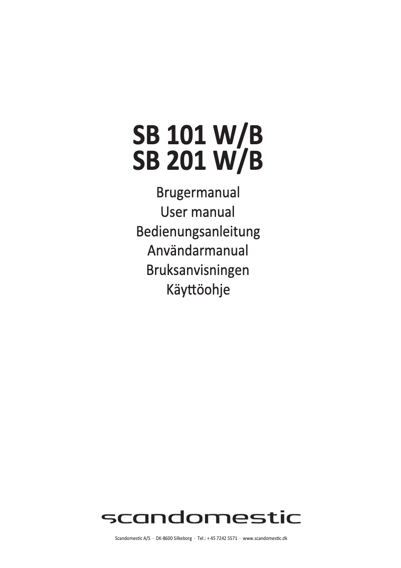 Page n°1 - Manuel utilisateur Scandomestic SB 101 W