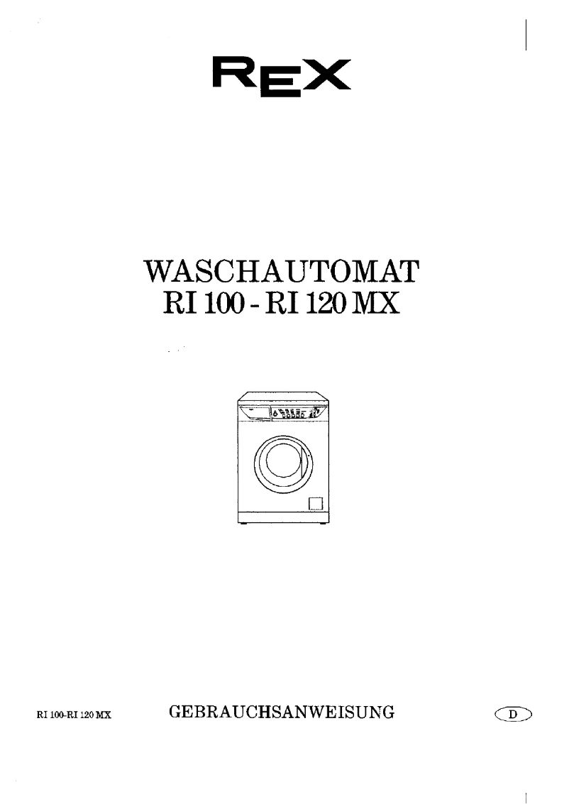 Page 1 de la notice Manuel utilisateur Rex RI1200MX
