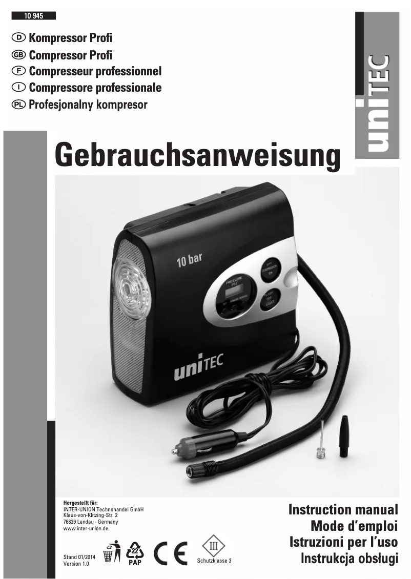 Página 1 del manual Manual de usuario Cartrend 10945