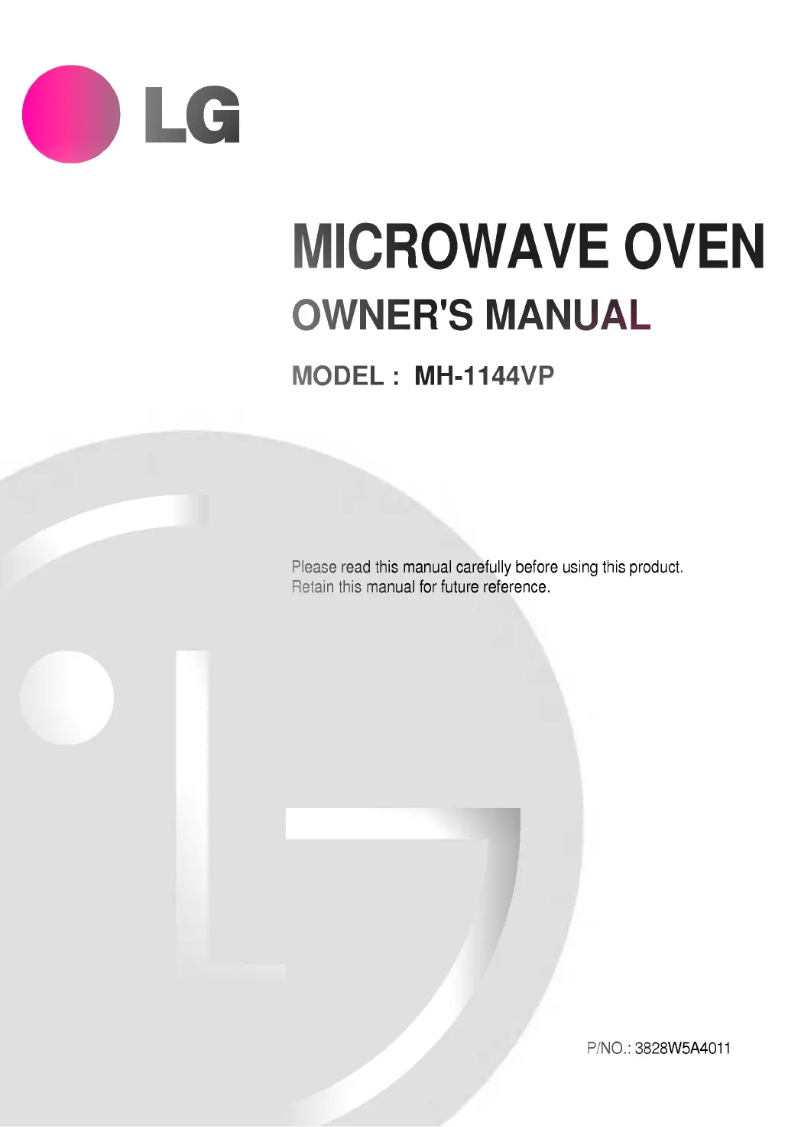 Image de la première page du manuel de l'appareil MH-1144VP