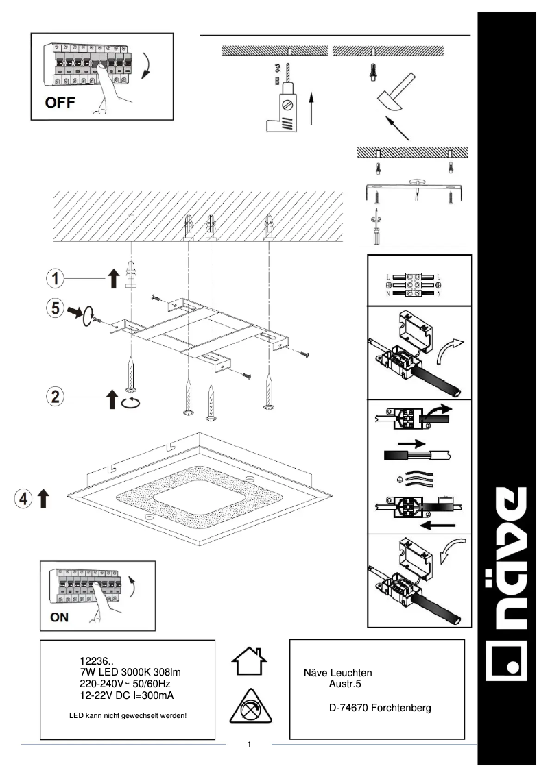 Página 1 del manual Manual de usuario Näve Mirror