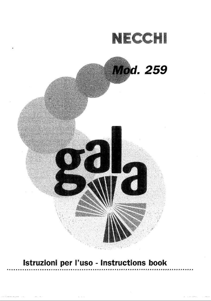 Image de la première page du manuel de l'appareil Gala 259