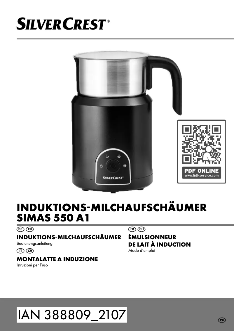 Page n°1 - Manuel utilisateur SilverCrest SIMAS 550 A1