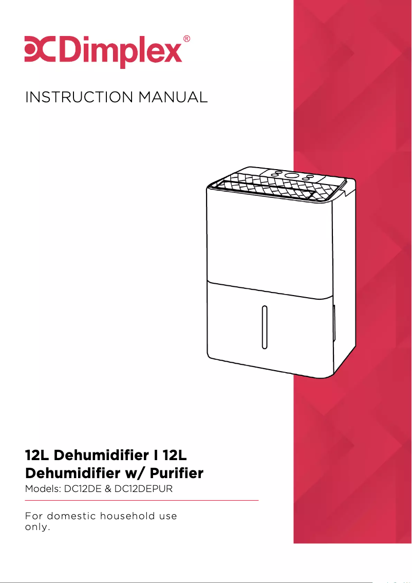 Page n°1 - Manuel utilisateur Dimplex DC12DEPUR