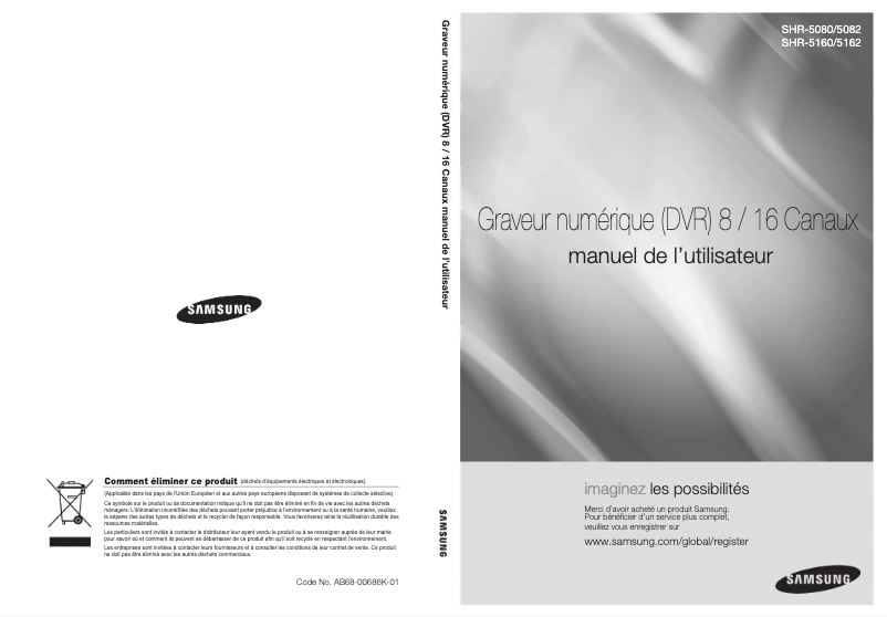 Page n°1 - Manuel utilisateur Samsung SHR-5162P