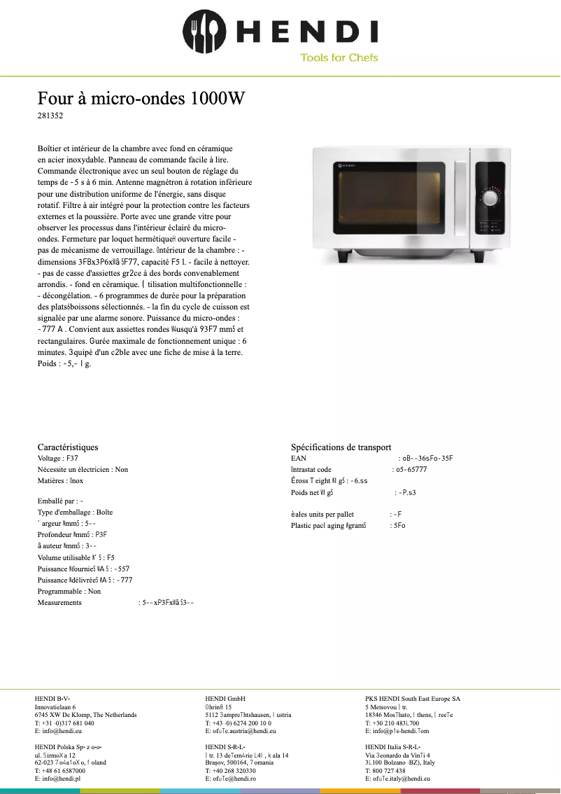 Image de la première page du manuel de l'appareil 281352