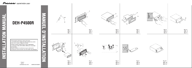 Página 1 del manual Manual de usuario Pioneer DEH-P4500R