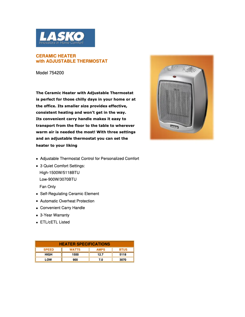 Image de la première page du manuel de l'appareil 754200