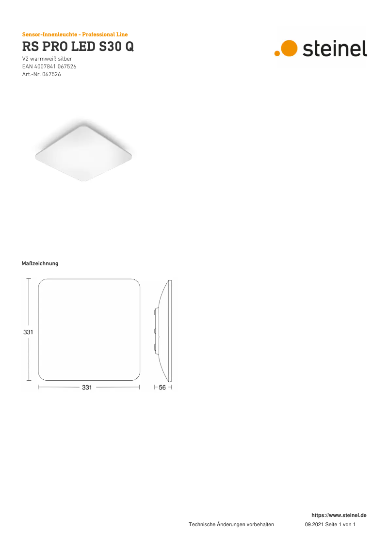 Image de la première page du manuel de l'appareil RS PRO S30 Q SC