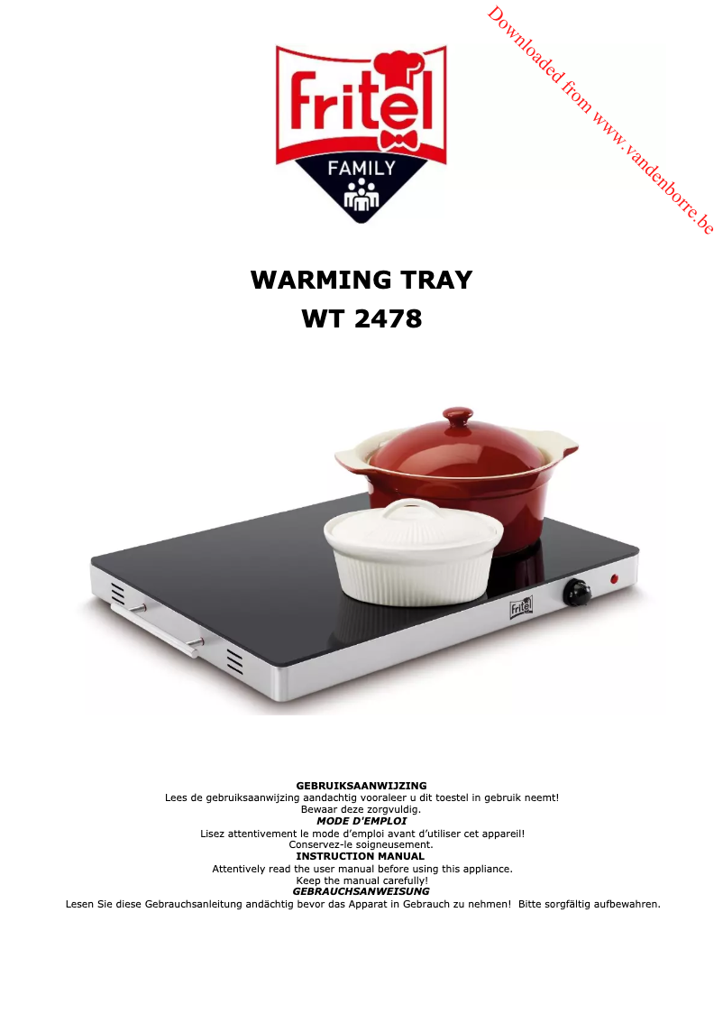 Page 1 de la notice Manuel utilisateur Fritel WT 2478