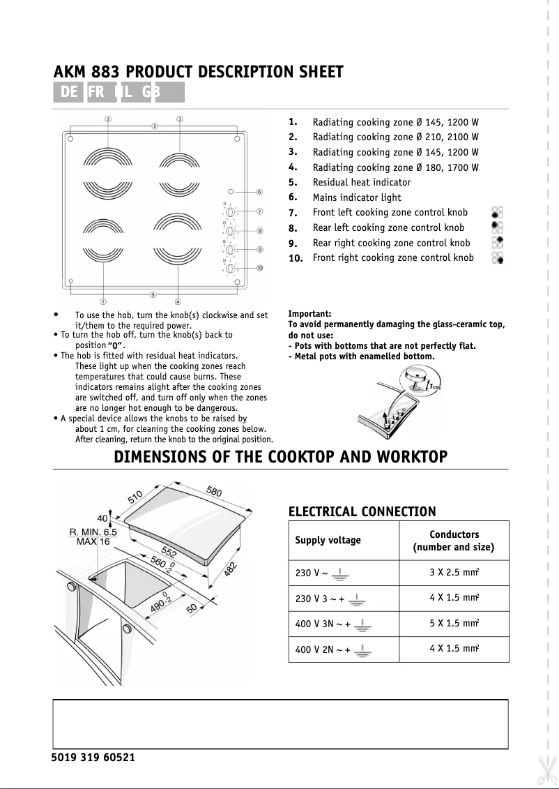 Image de la première page du manuel de l'appareil AKM 883