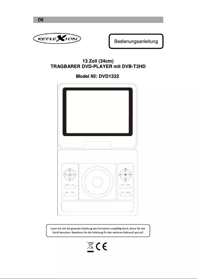 Página 1 del manual Manual de usuario Reflexion DVD1322