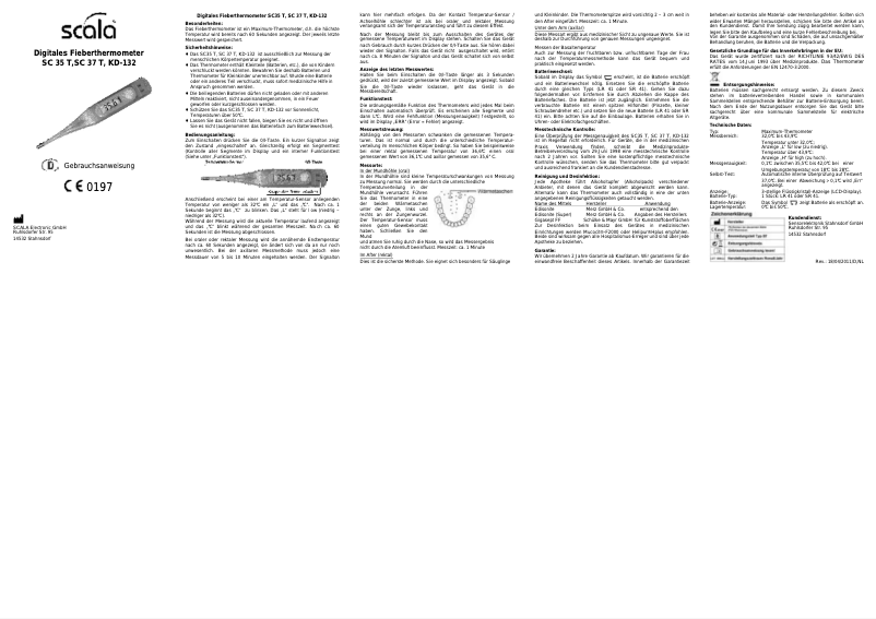 Página 1 del manual Manual de usuario Scala SC37T