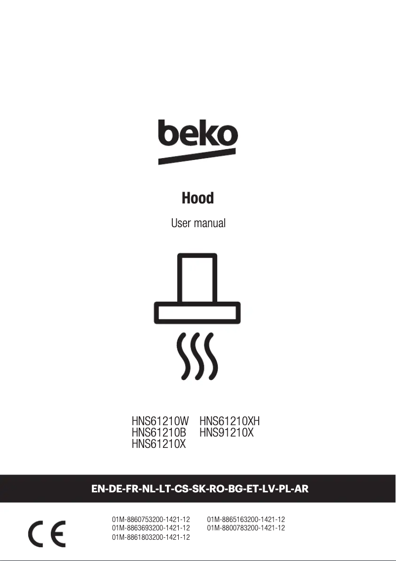 Page 1 de la notice Manuel utilisateur Beko HNS61210X