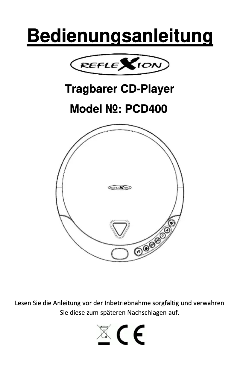 Image de la première page du manuel de l'appareil PCD400