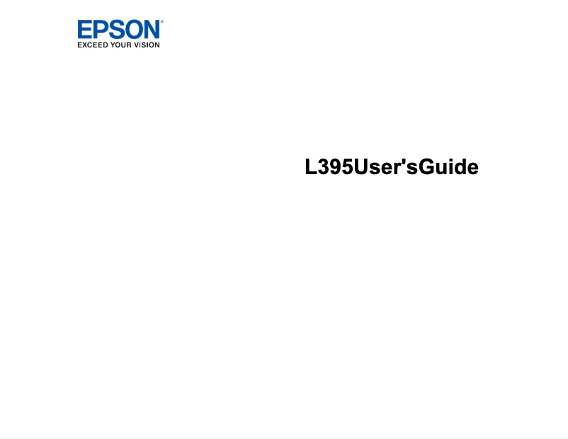 Page 1 de la notice Manuel utilisateur Epson EcoTank L395
