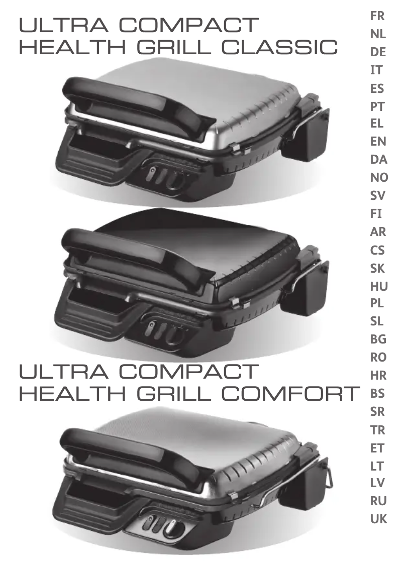 Image de la première page du manuel de l'appareil Ultra Compact Health Grill Classic GC3060