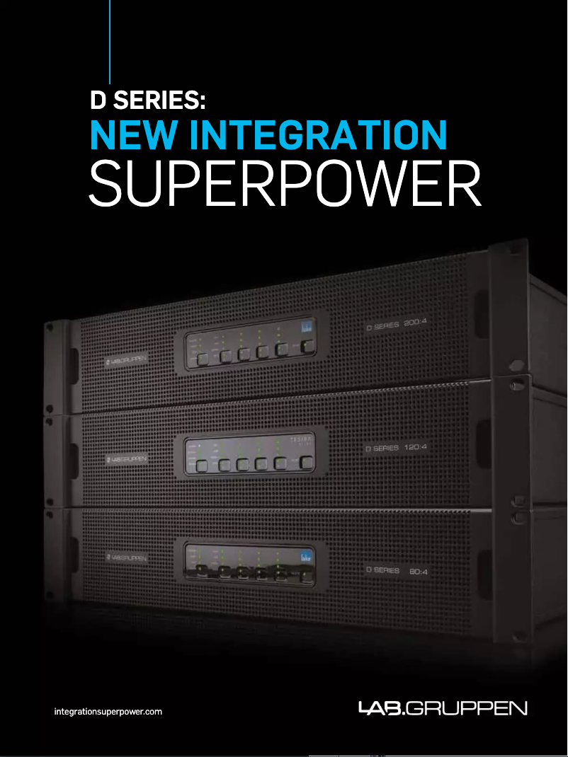 Page 1 de la notice Brochure Lab Gruppen D 120:4T