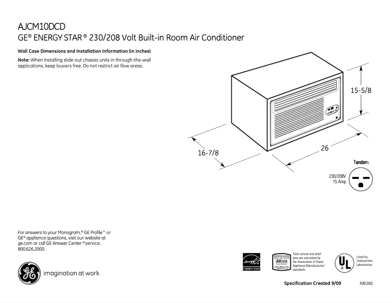 First page image of the manual for AJCM10DCD
