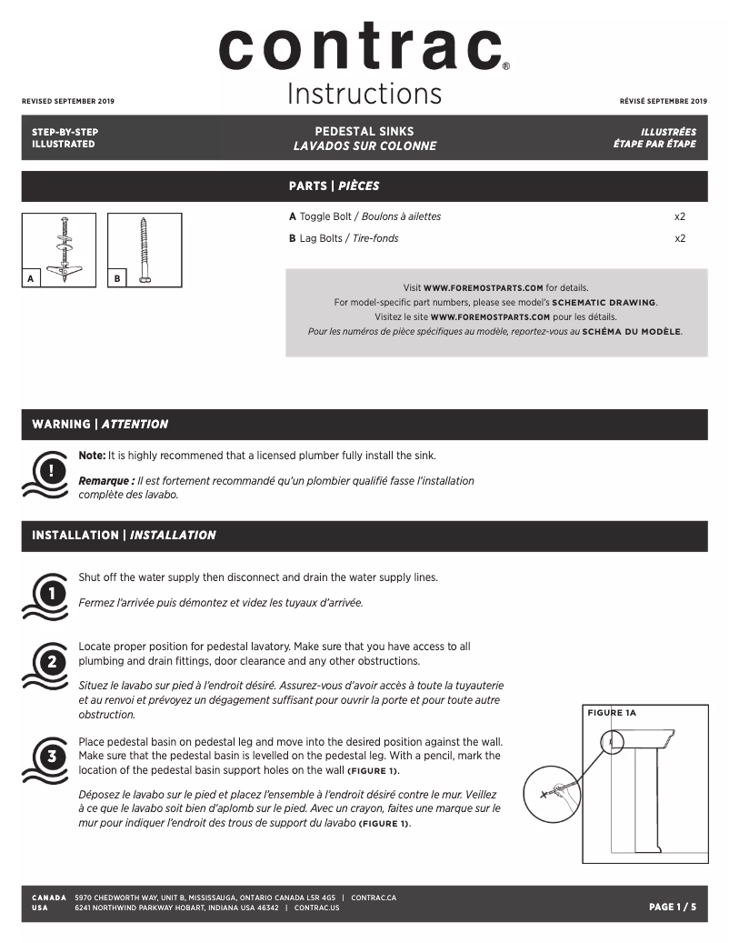 Page n°1 - Manuel utilisateur Contrac 4313DMX