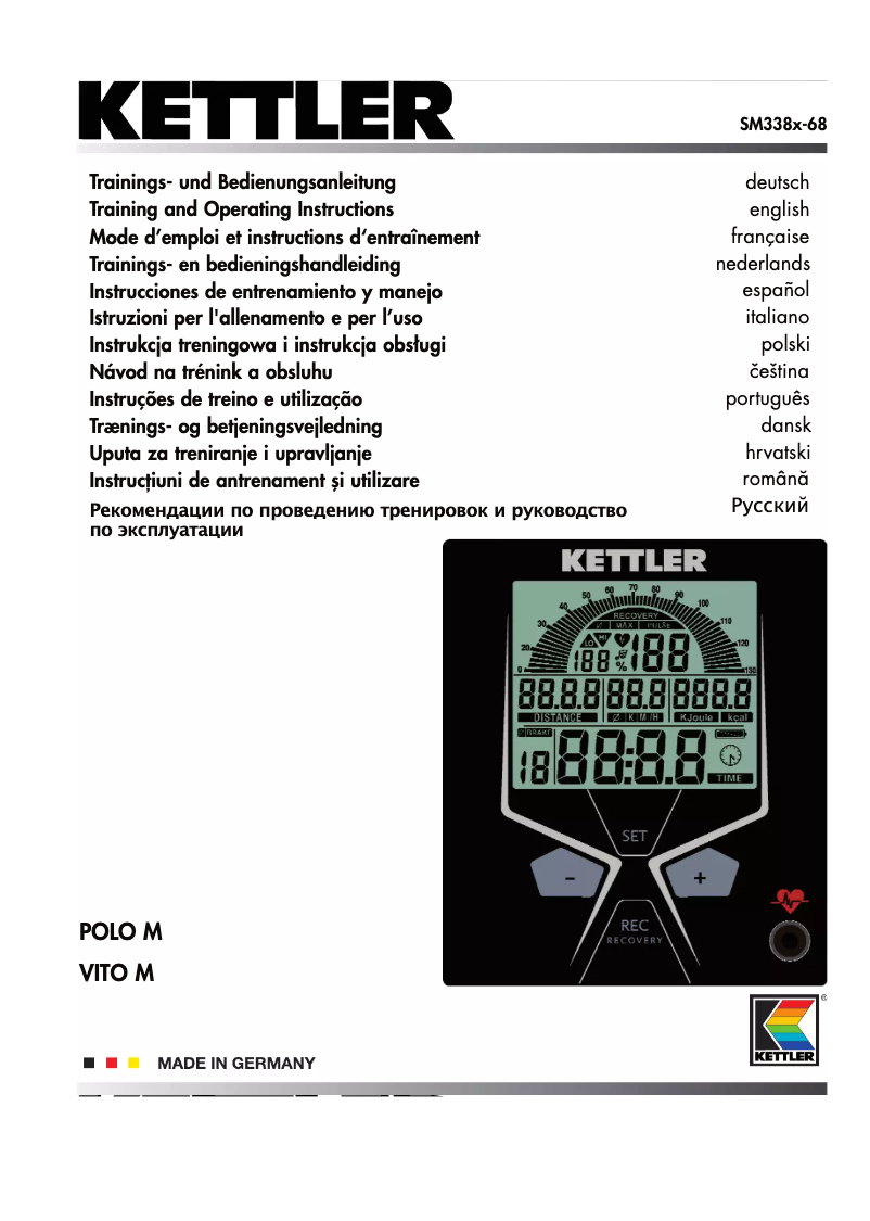 Page 1 de la notice Manuel utilisateur Kettler Polo M