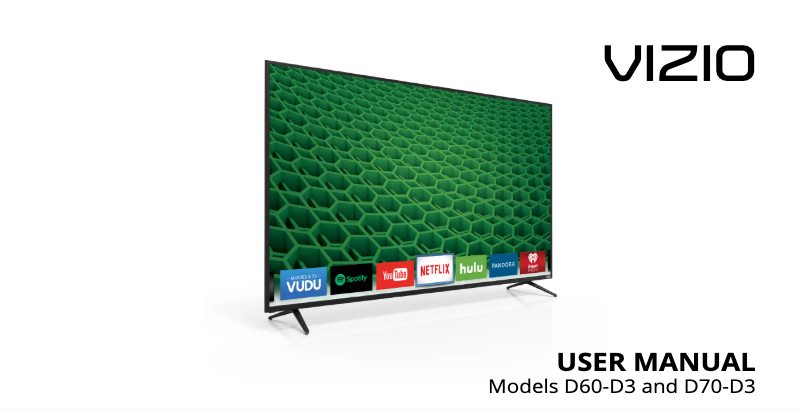 Página 1 del manual Manual de usuario VIZIO D70-D3