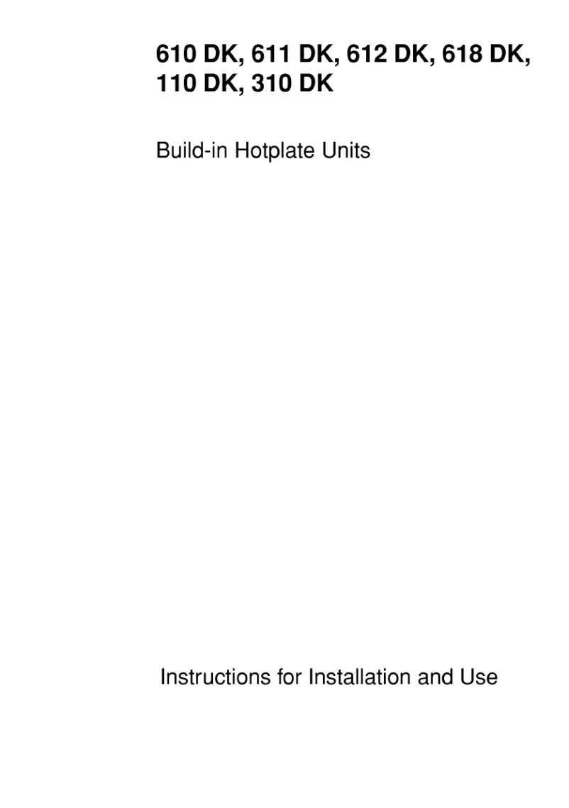 Page 1 de la notice Manuel utilisateur AEG 610DK