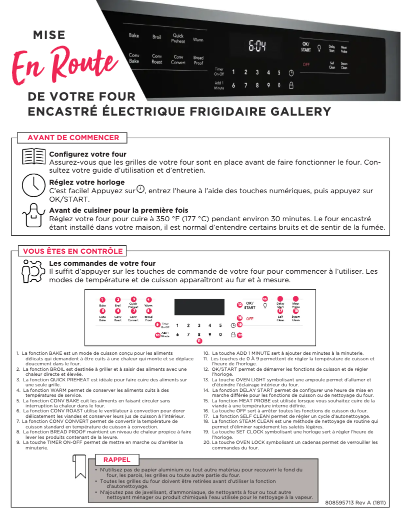 Image de la première page du manuel de l'appareil FGEW2766UD