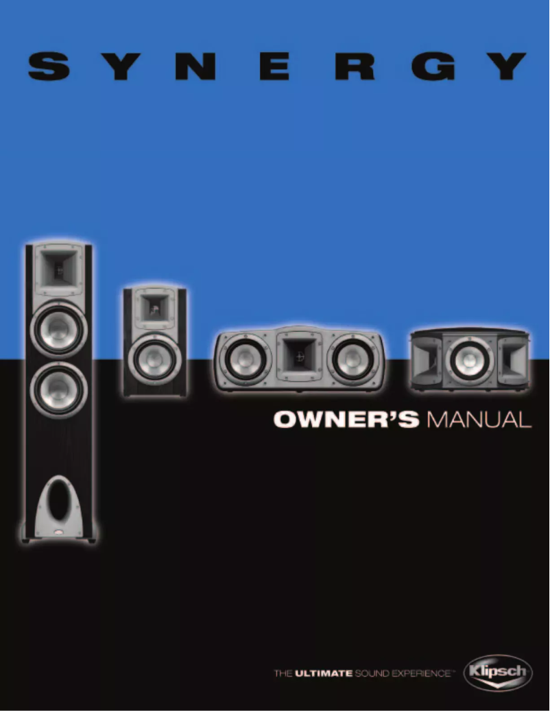 Image de la première page du manuel de l'appareil F-1 Synergy