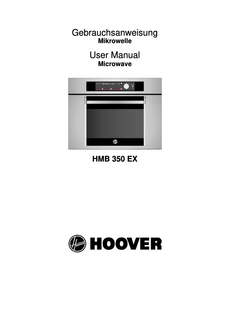 Page n°1 - Manuel utilisateur Hoover HMB 350EX