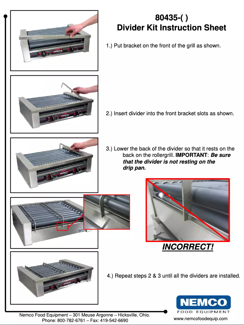 Page 1 de la notice Manuel utilisateur Nemco 80435-45W-SLT