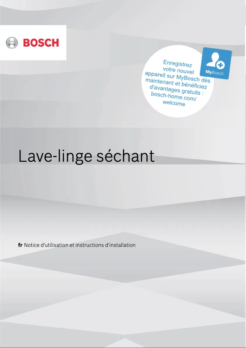 Page n°1 - Manuel utilisateur Bosch WKD28543FR