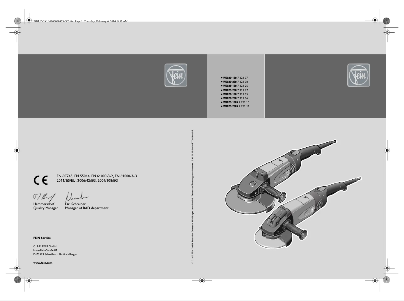 Image de la première page du manuel de l'appareil WSB 25-180 X