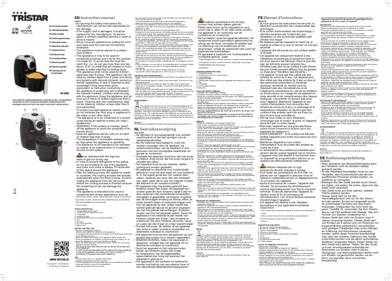 Page n°1 - Manuel utilisateur TriStar FR-6980LF