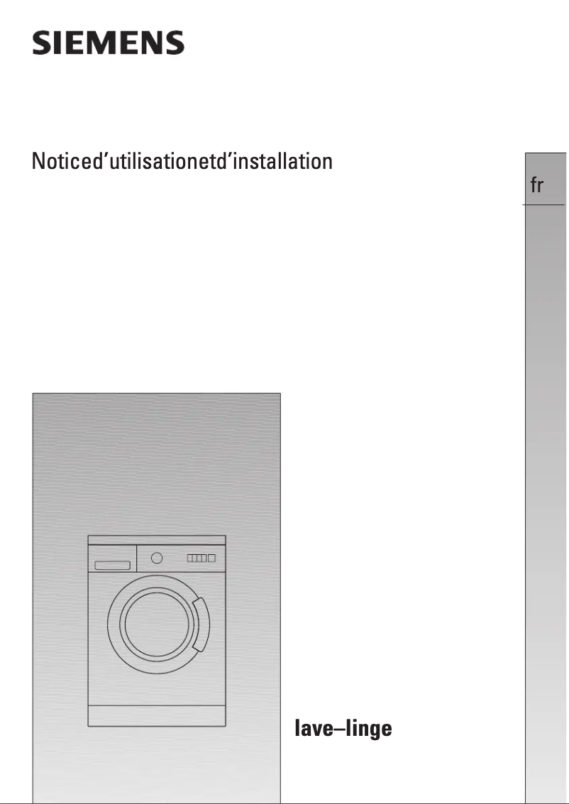 Page 1 de la notice Manuel utilisateur Siemens WXSP1261FF