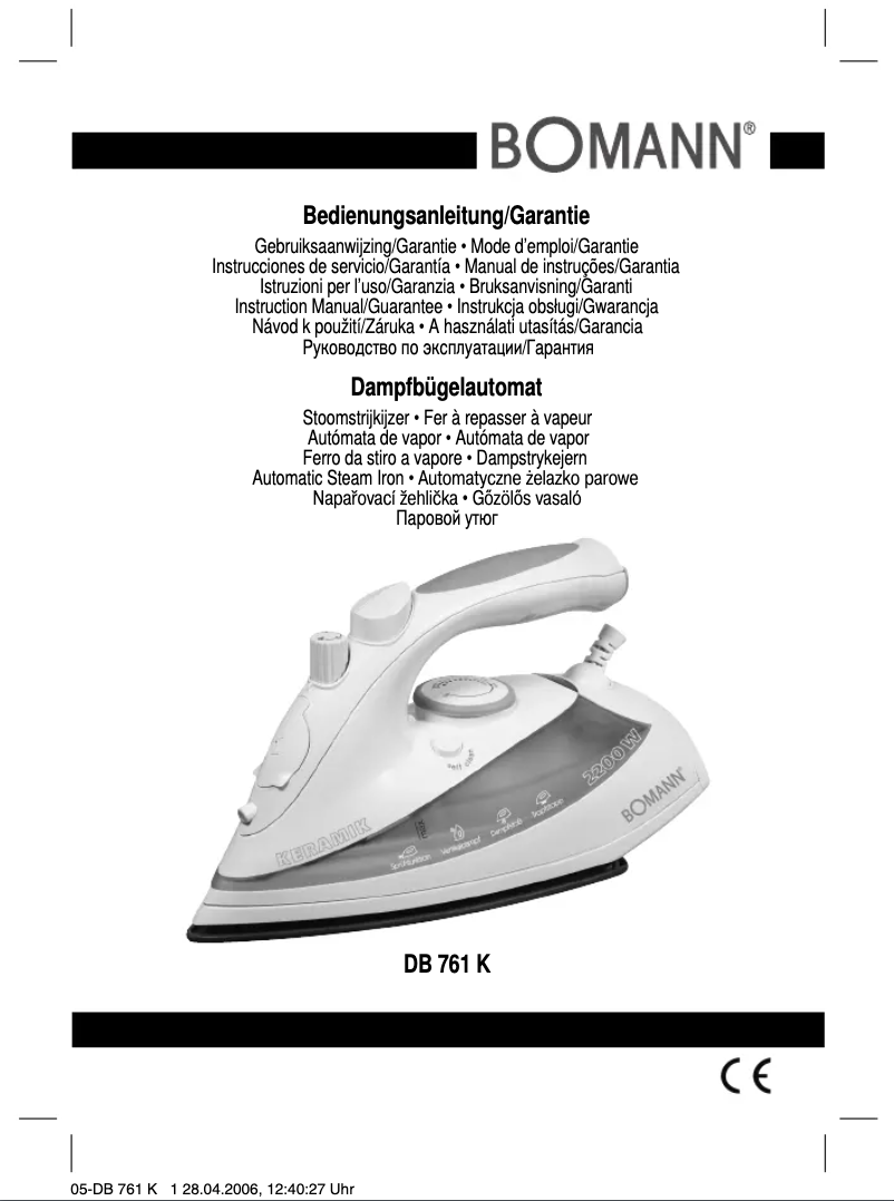 Page 1 de la notice Manuel utilisateur Bomann DB 761 K CB