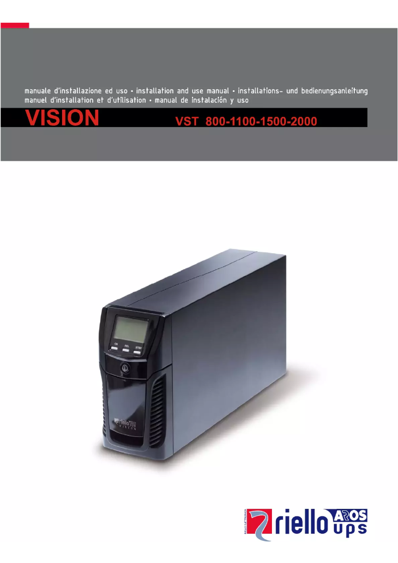 Image de la première page du manuel de l'appareil Vision 1500