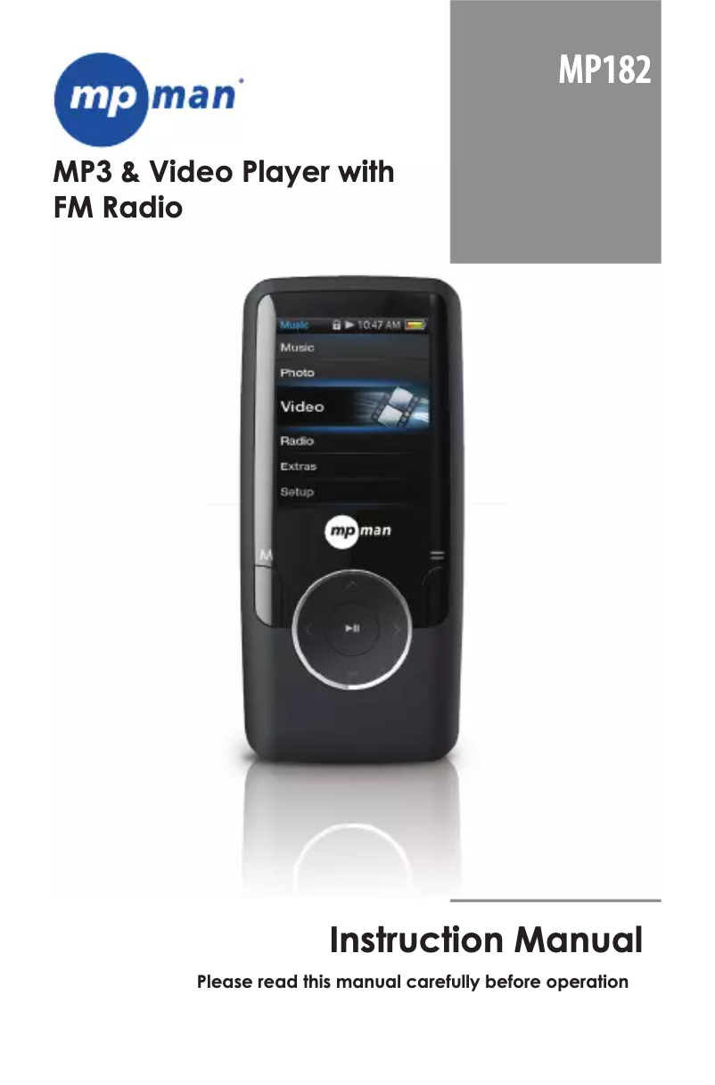 Imagen de la primera página del manual del dispositivo MP182