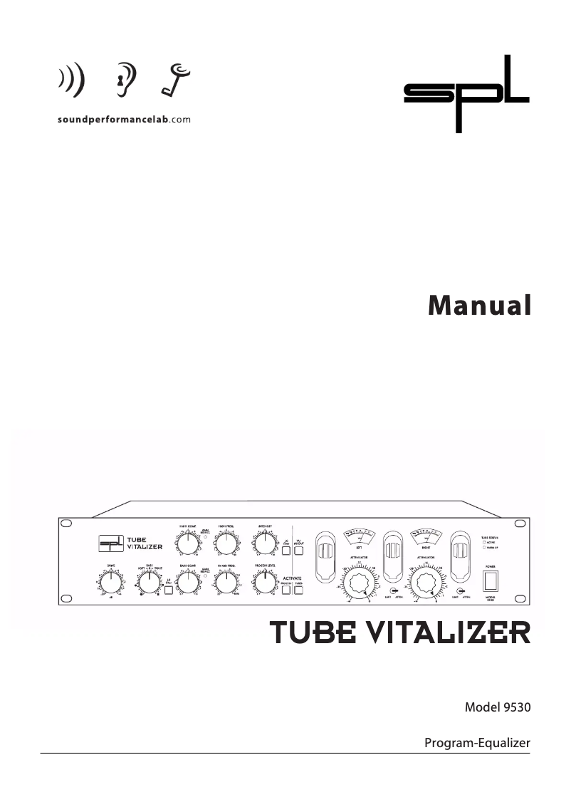 Page 1 de la notice Manuel utilisateur SPL Tube Vitalizer 9530
