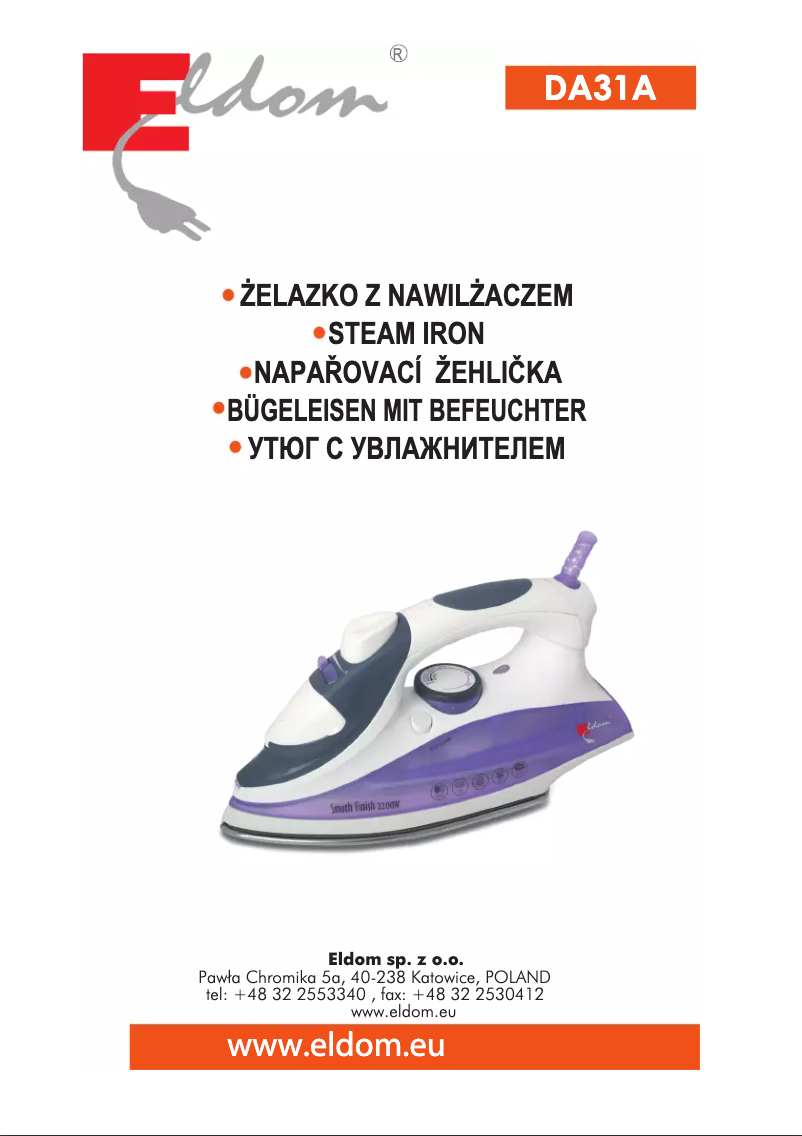 Page n°1 - Manuel utilisateur Eldom DA31A