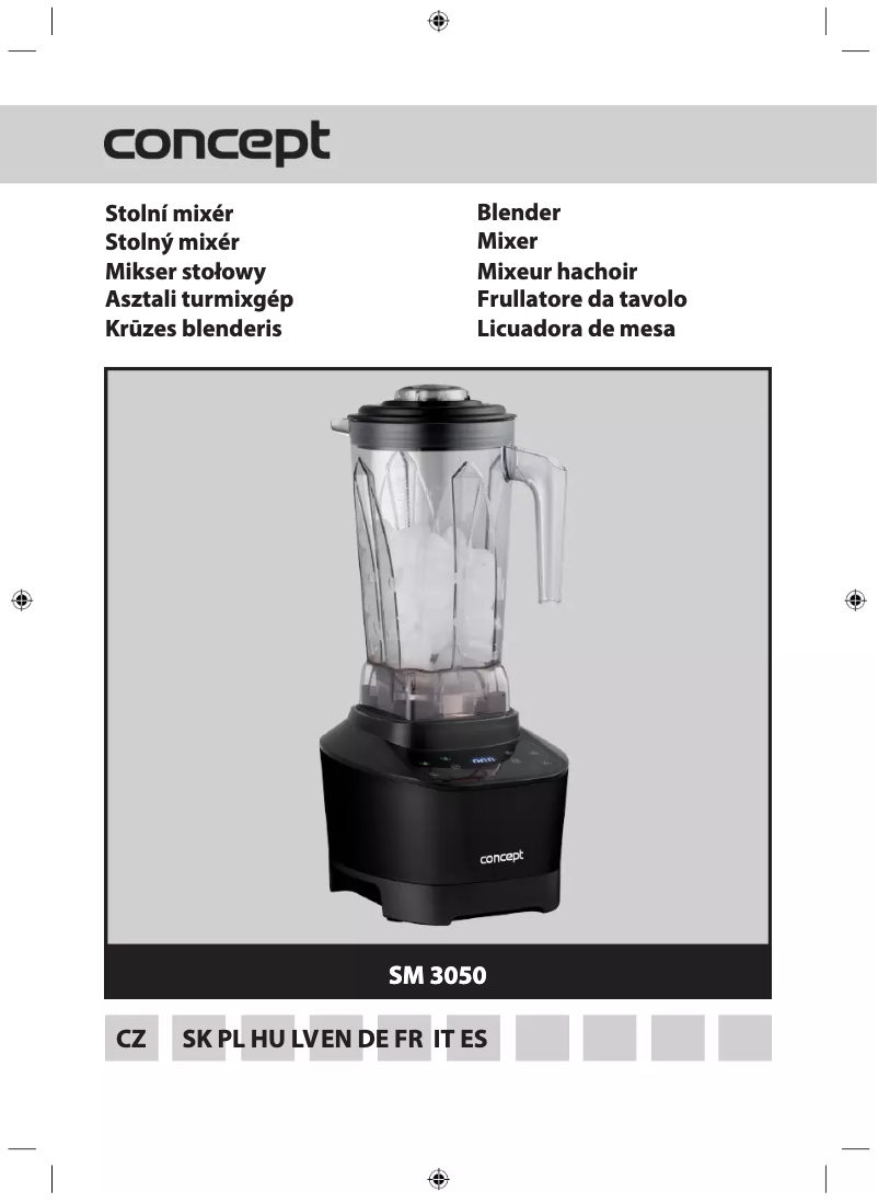 Page 1 de la notice Manuel utilisateur Concept SM3050