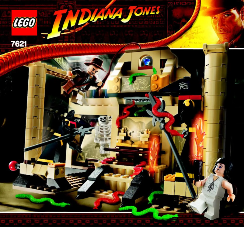 Image de la première page du manuel de l'appareil Indiana Jones (TM) and the Lost Tomb
