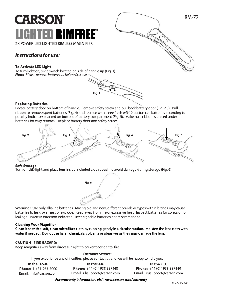 Image de la première page du manuel de l'appareil RimFree RM-77