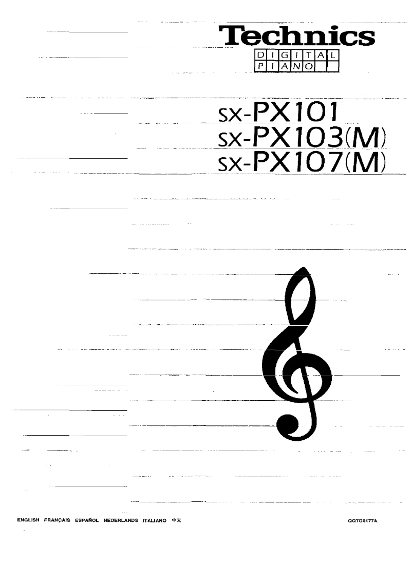 Image de la première page du manuel de l'appareil SX-PX101