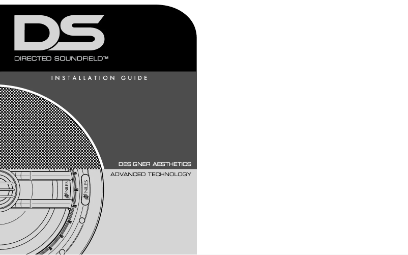 Page n°1 - Manuel utilisateur Niles DS8FX
