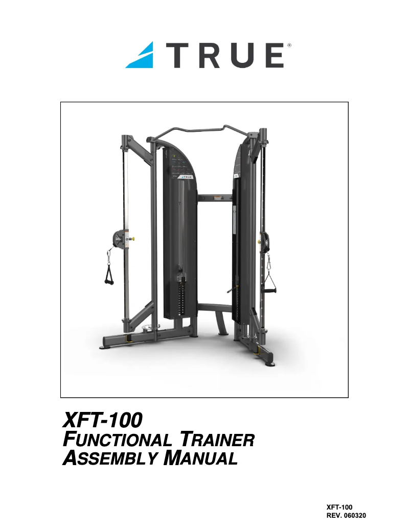 Page 1 de la notice Manuel utilisateur True XFT-100