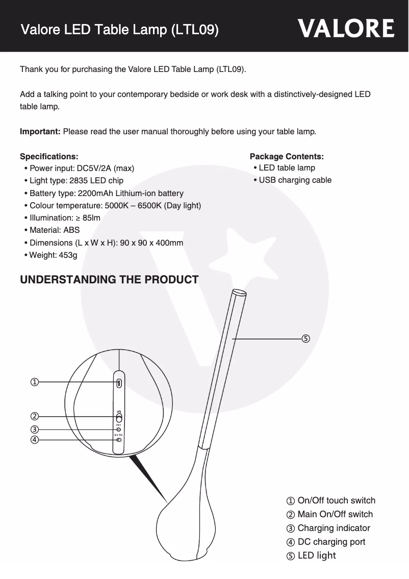 Image de la première page du manuel de l'appareil LTL09